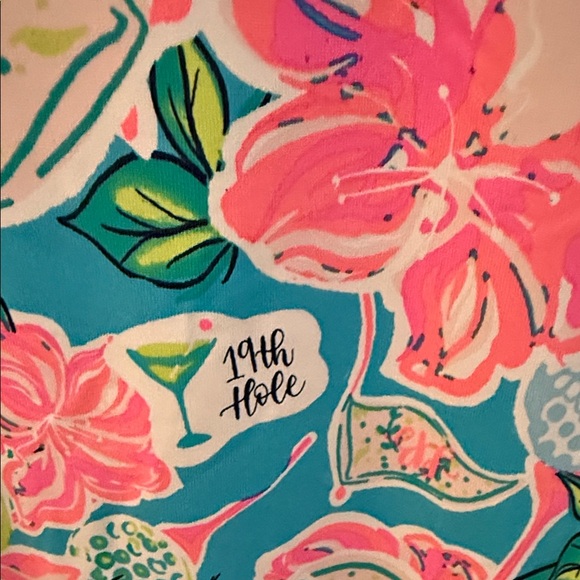 Lulu-B Pink and Blue Floral Golf Tank Top looks like Lily Pulitzer- medium M - Picture 4 of 7